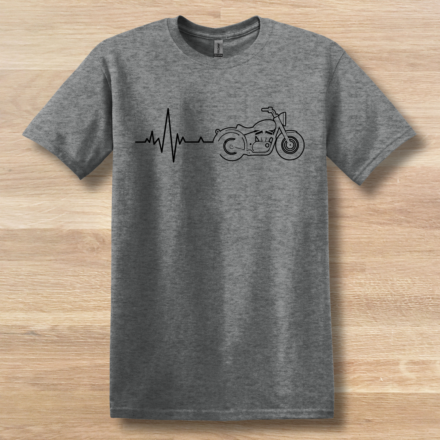 Biker Heartbeat T-Shirt | Motorcycle Lover Gift