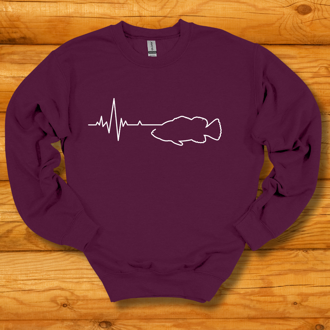 Fishing Heartbeat Sweatshirt | Best Fishing Gifts