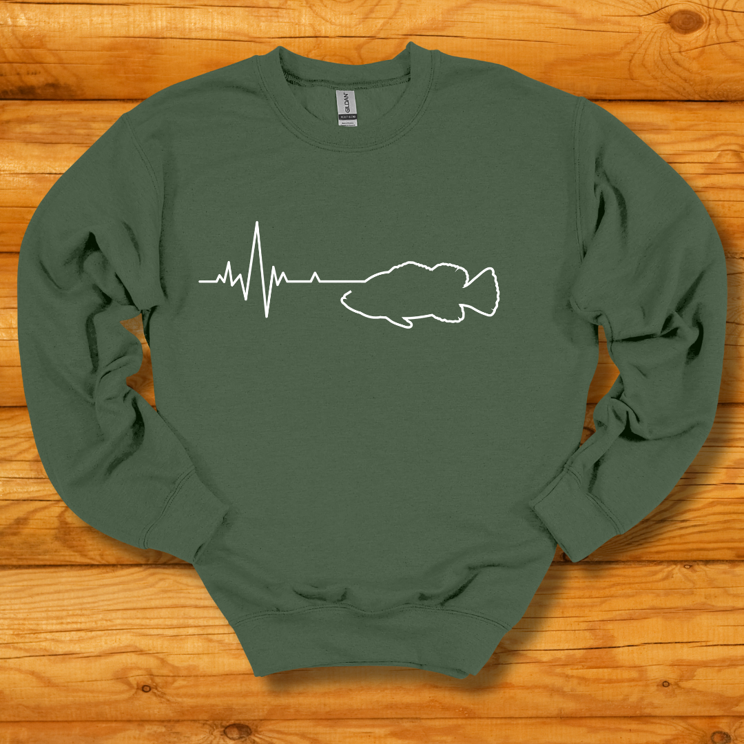 Fishing Heartbeat Sweatshirt | Best Fishing Gifts