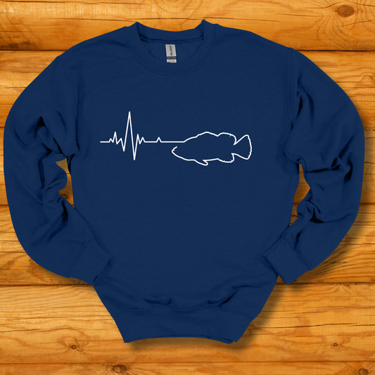 Fishing Heartbeat Sweatshirt | Best Fishing Gifts
