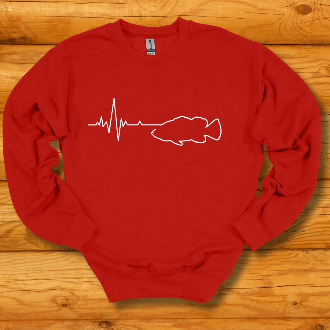 Fishing Heartbeat Sweatshirt | Best Fishing Gifts