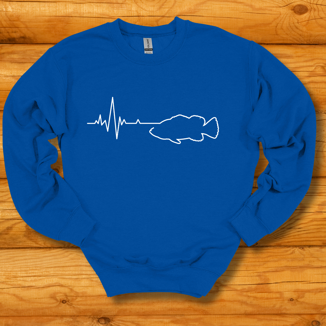 Fishing Heartbeat Sweatshirt | Best Fishing Gifts