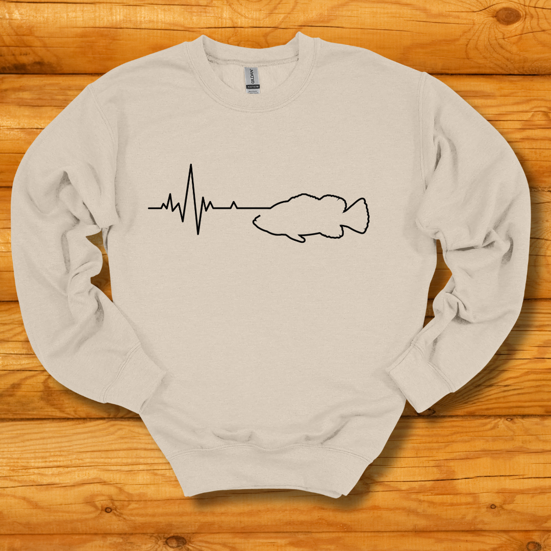 Fishing Heartbeat Sweatshirt | Best Fishing Gifts