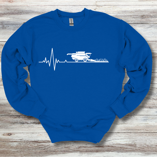 Farming Heartbeat Sweatshirt | Gift for Farmers