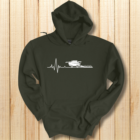 Farming Heartbeat Hoodie | Farmer Gift