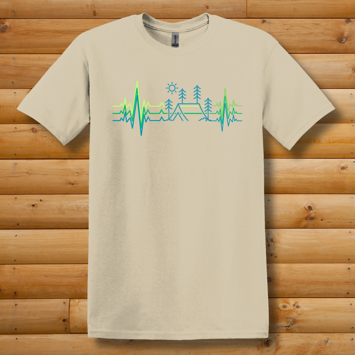 Camping Heartbeat T-Shirt | Camping Gift