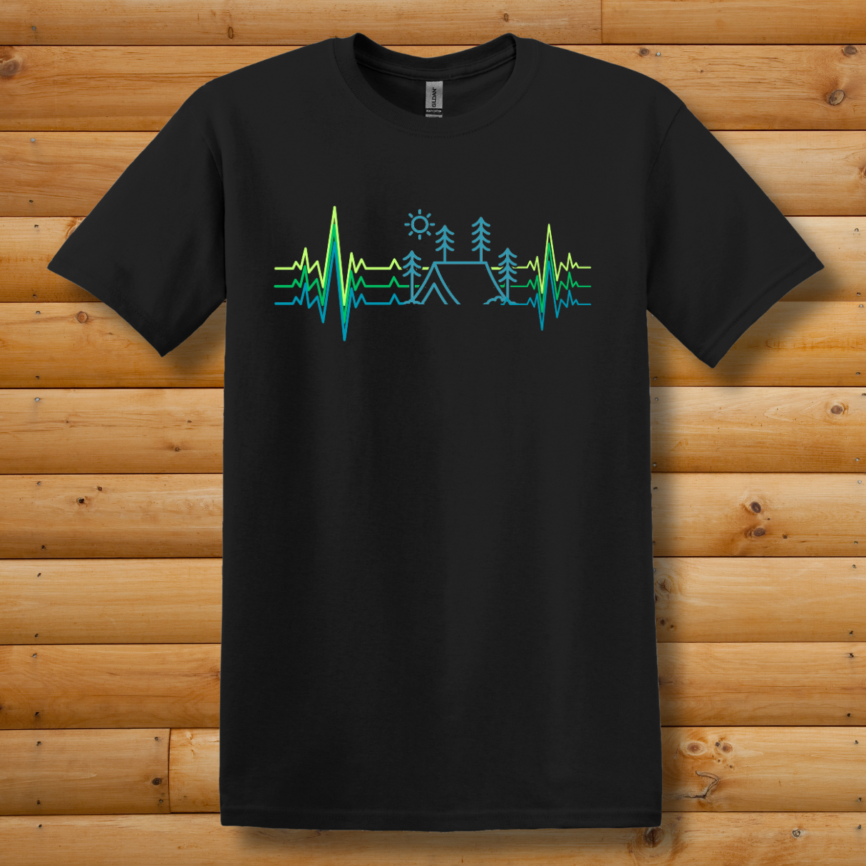 Camping Heartbeat T-Shirt | Camping Gift