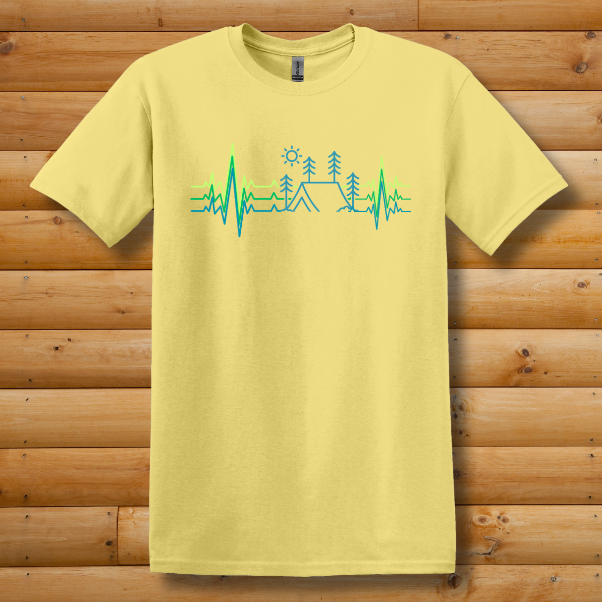 Camping Heartbeat T-Shirt | Camping Gift