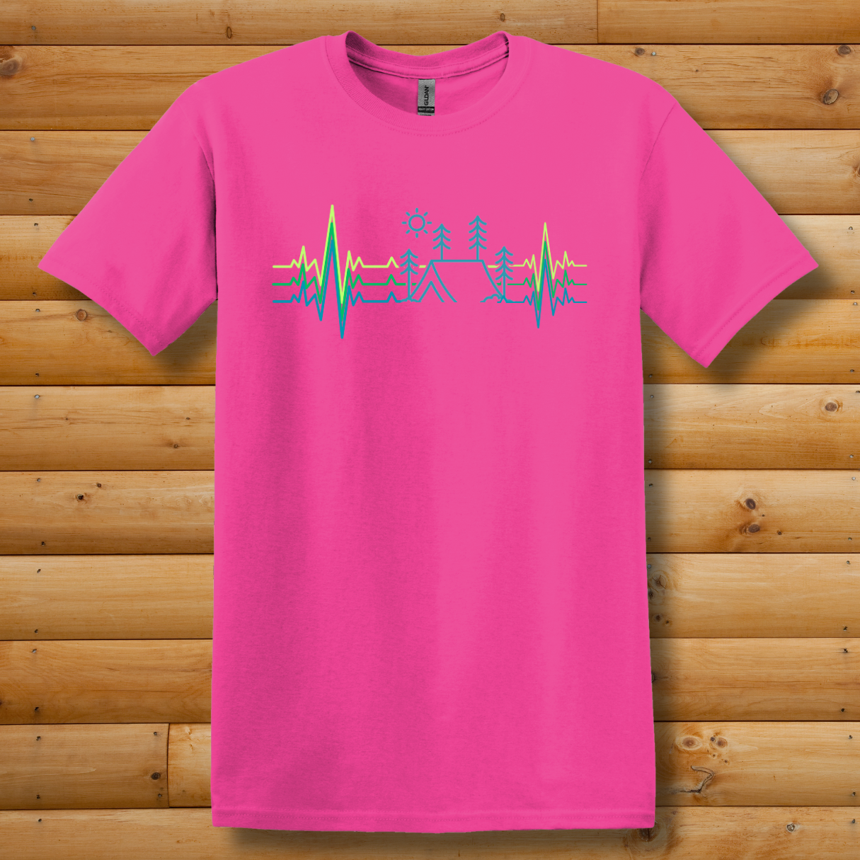 Camping Heartbeat T-Shirt | Camping Gift