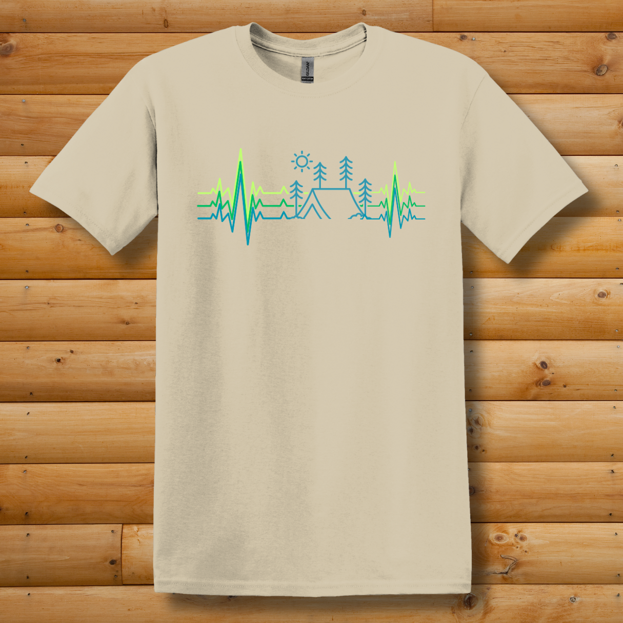 Camping Heartbeat T-Shirt | Camping Gift