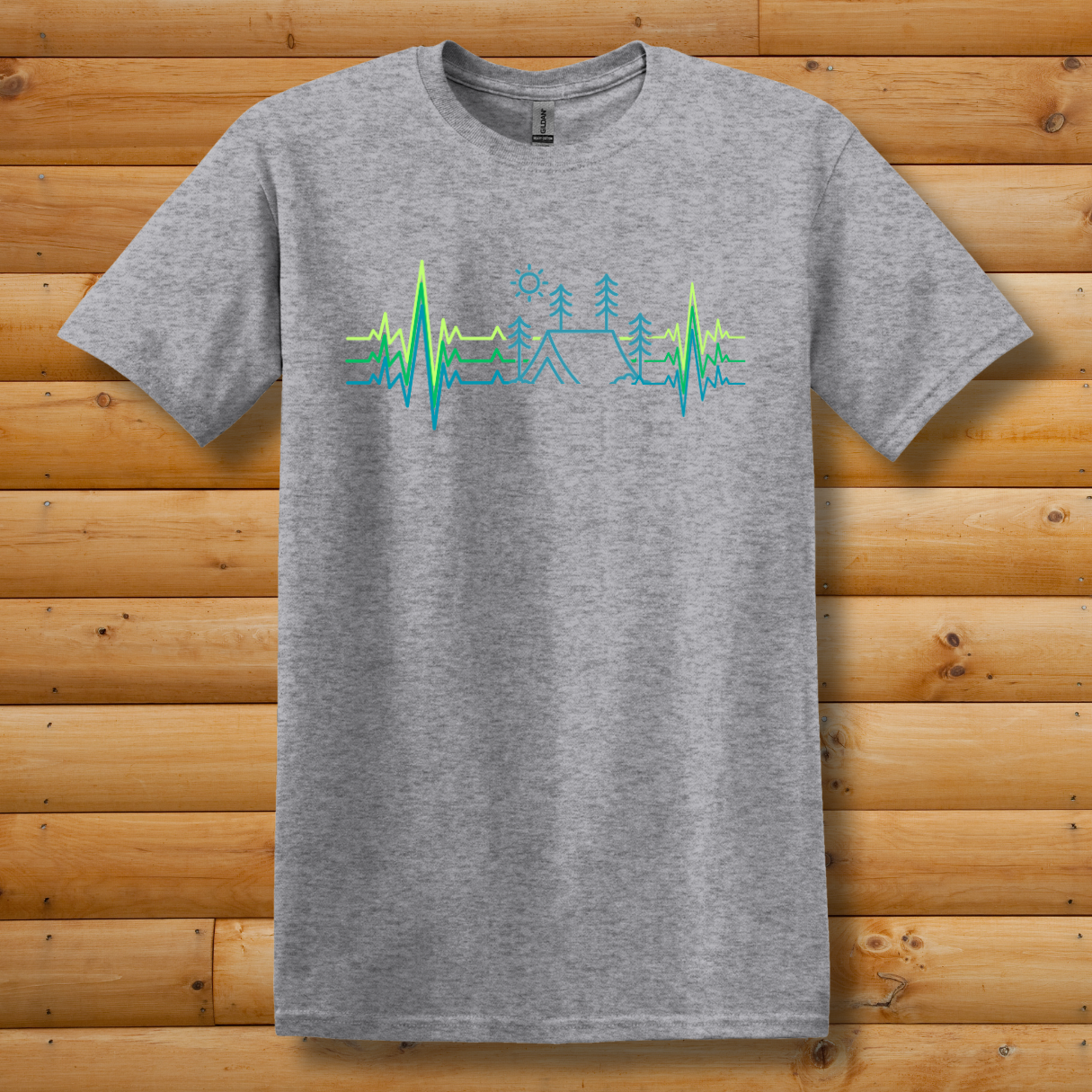 Camping Heartbeat T-Shirt | Camping Gift