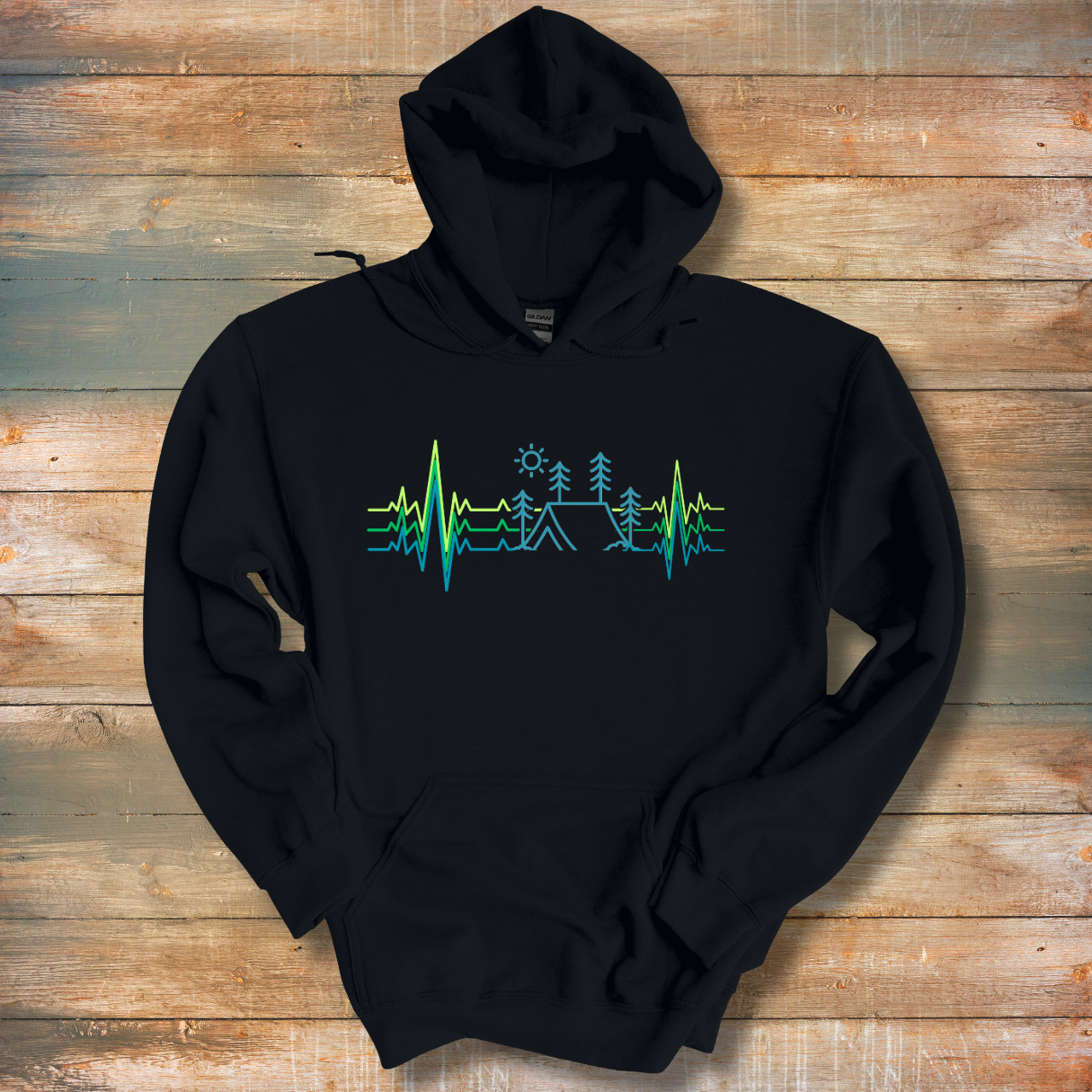 Camping Heartbeat Hoodie | Camping Gift Ideas