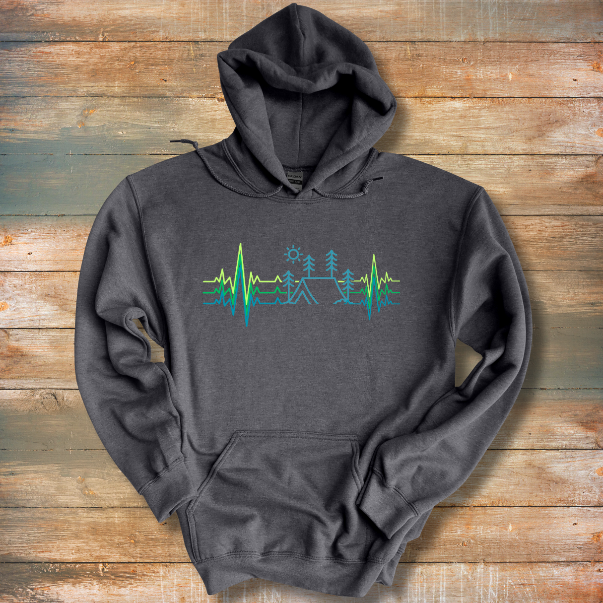 Camping Heartbeat Hoodie | Camping Gift Ideas