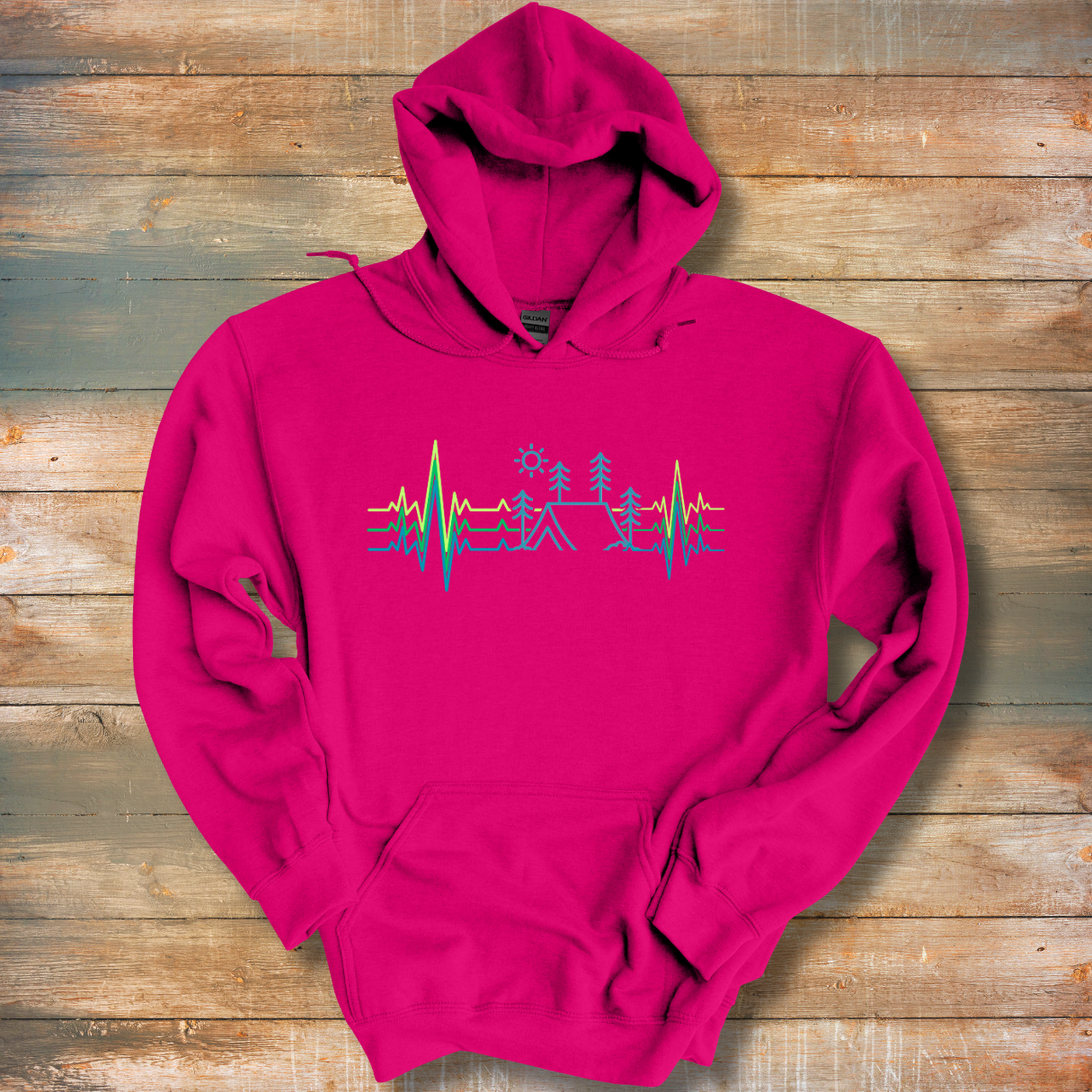 Camping Heartbeat Hoodie | Camping Gift Ideas