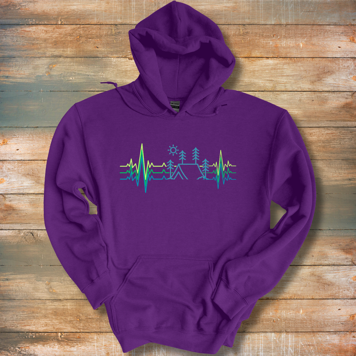 Camping Heartbeat Hoodie | Camping Gift Ideas