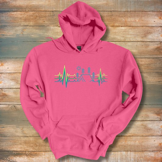 Camping Heartbeat Hoodie | Camping Gift Ideas