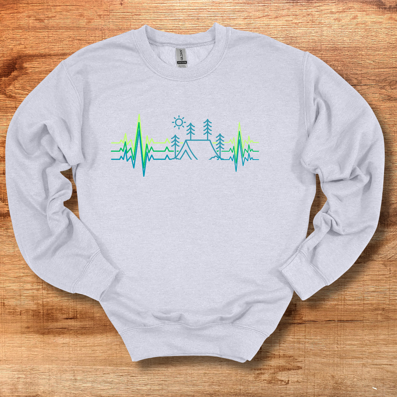 Camping Heartbeat Sweatshirt | Camping Gift Ideas