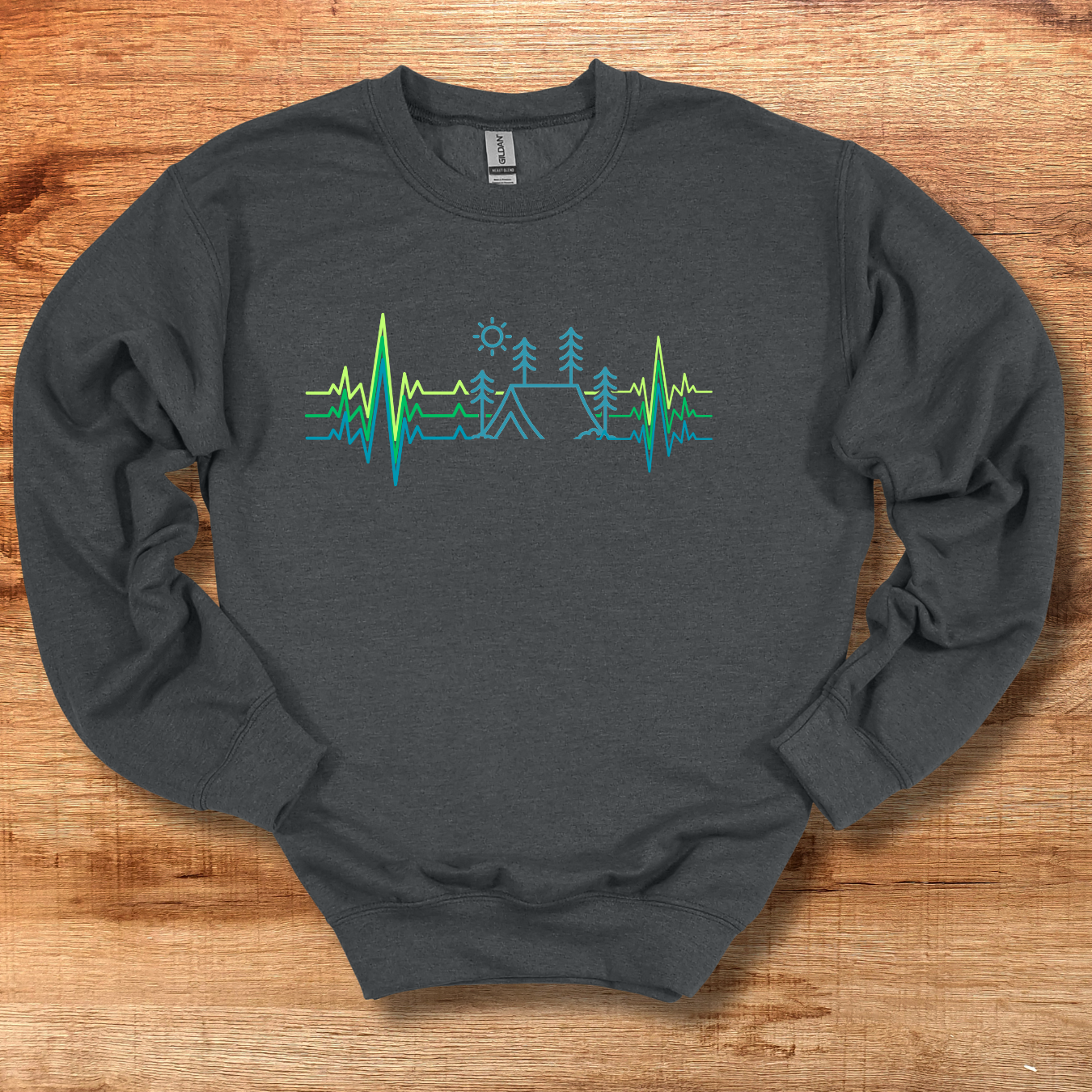 Camping Heartbeat Sweatshirt | Camping Gift Ideas