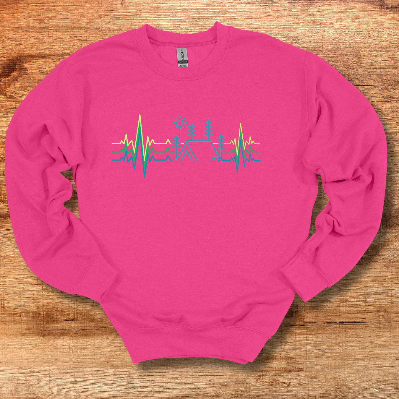 Camping Heartbeat Sweatshirt | Camping Gift Ideas