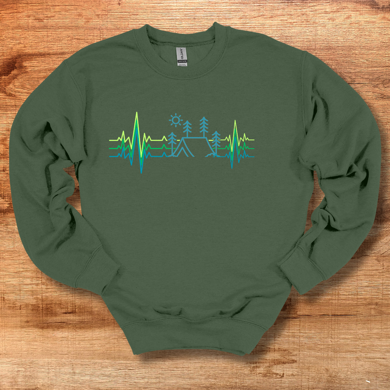 Camping Heartbeat Sweatshirt | Camping Gift Ideas