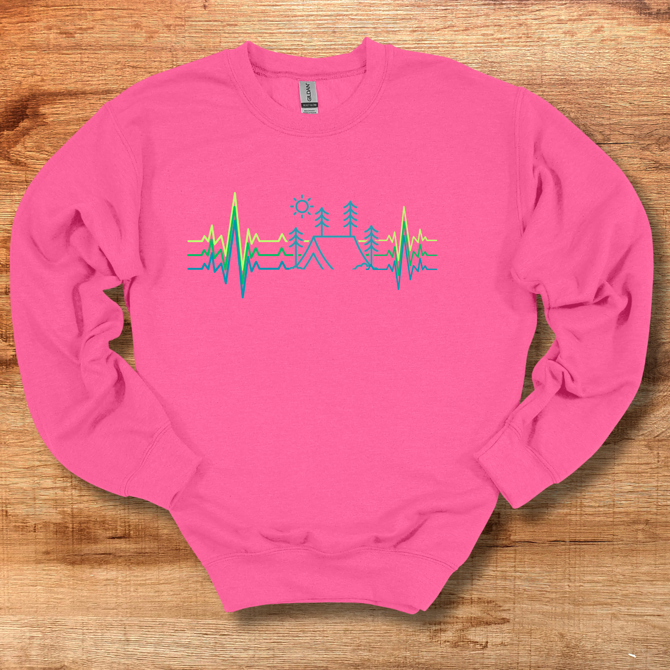 Camping Heartbeat Sweatshirt | Camping Gift Ideas