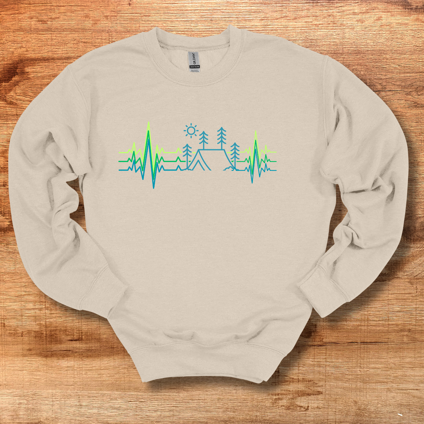 Camping Heartbeat Sweatshirt | Camping Gift Ideas