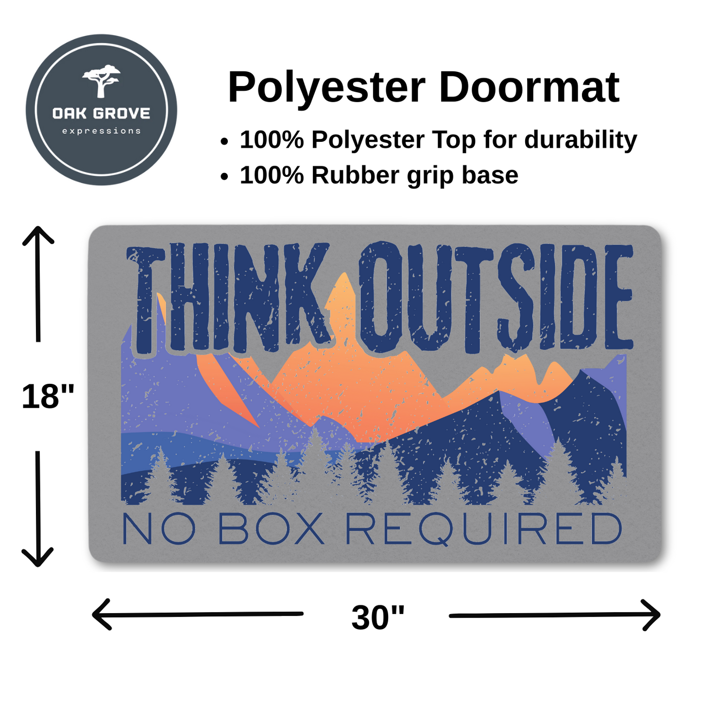 Think Outside Polyester Doormat | Cabin Decor