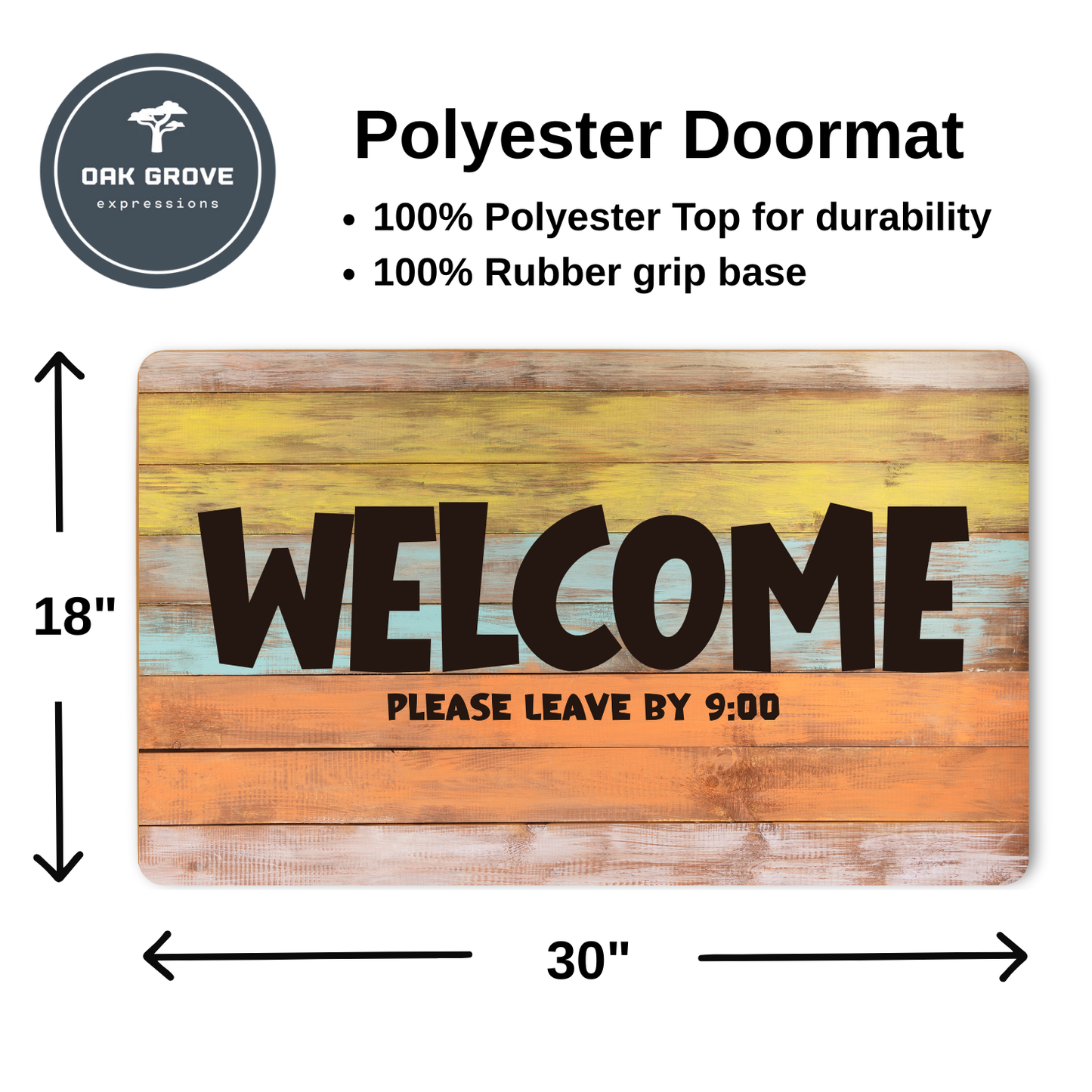 Welcome Please Leave by Nine Polyester Doormat | Funny Doormat