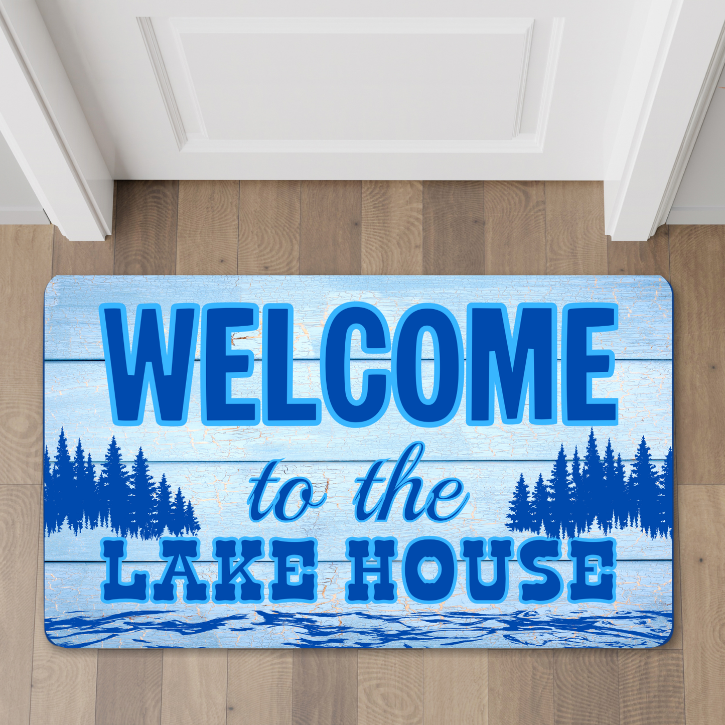 Welcome to the Lake House Polyester Doormat | Rustic Cabin Decor