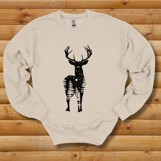 Starry Night Deer Sweatshirt | Hunting Sweatshirts