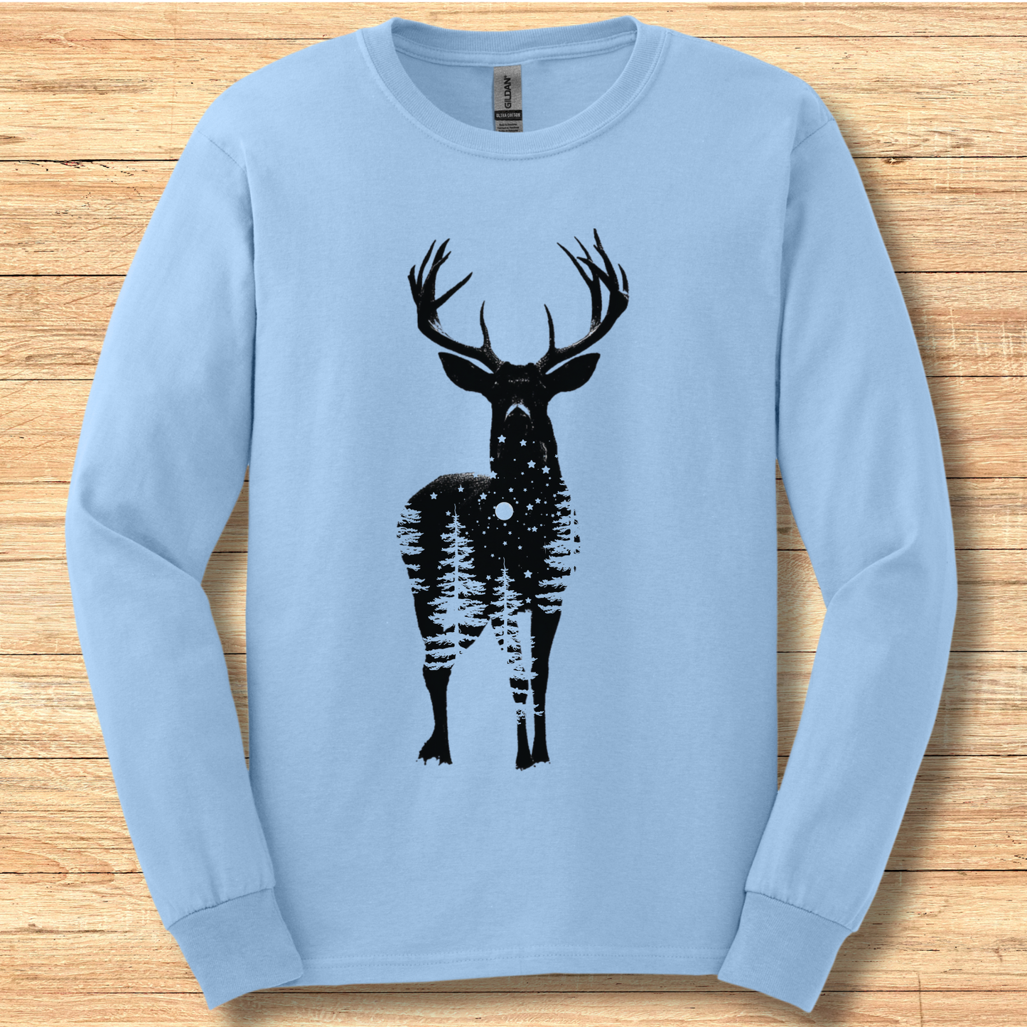 Starry Night Deer Long Sleeve Tee | Hunting Shirts