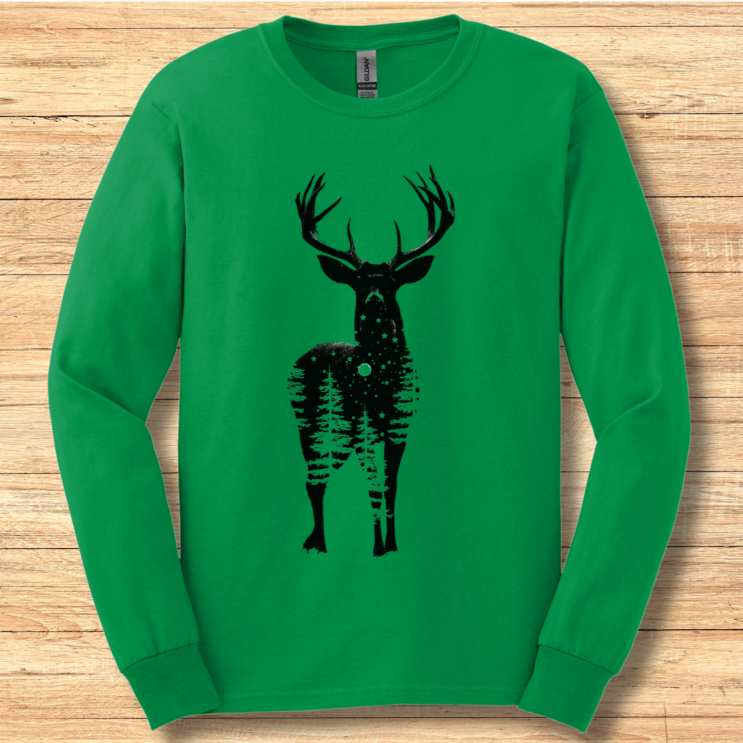Starry Night Deer Long Sleeve Tee | Hunting Shirts
