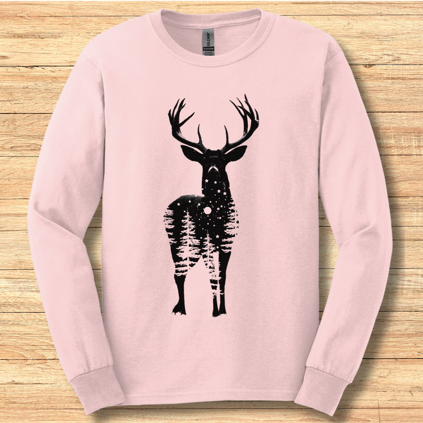 Starry Night Deer Long Sleeve Tee | Hunting Shirts