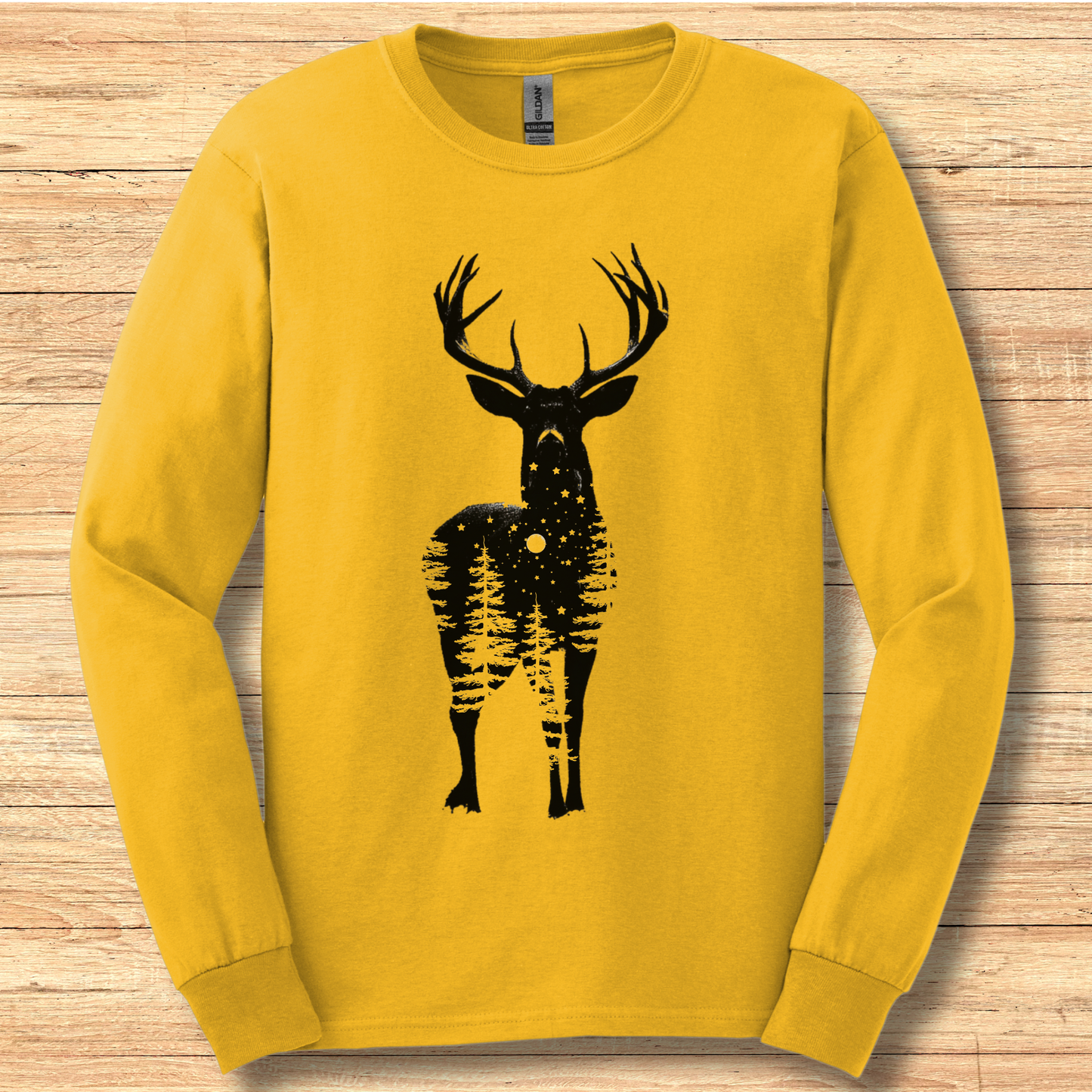 Starry Night Deer Long Sleeve Tee | Hunting Shirts