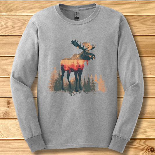 USA Moose Long Sleeve Tee | Moose Hunter Shirt