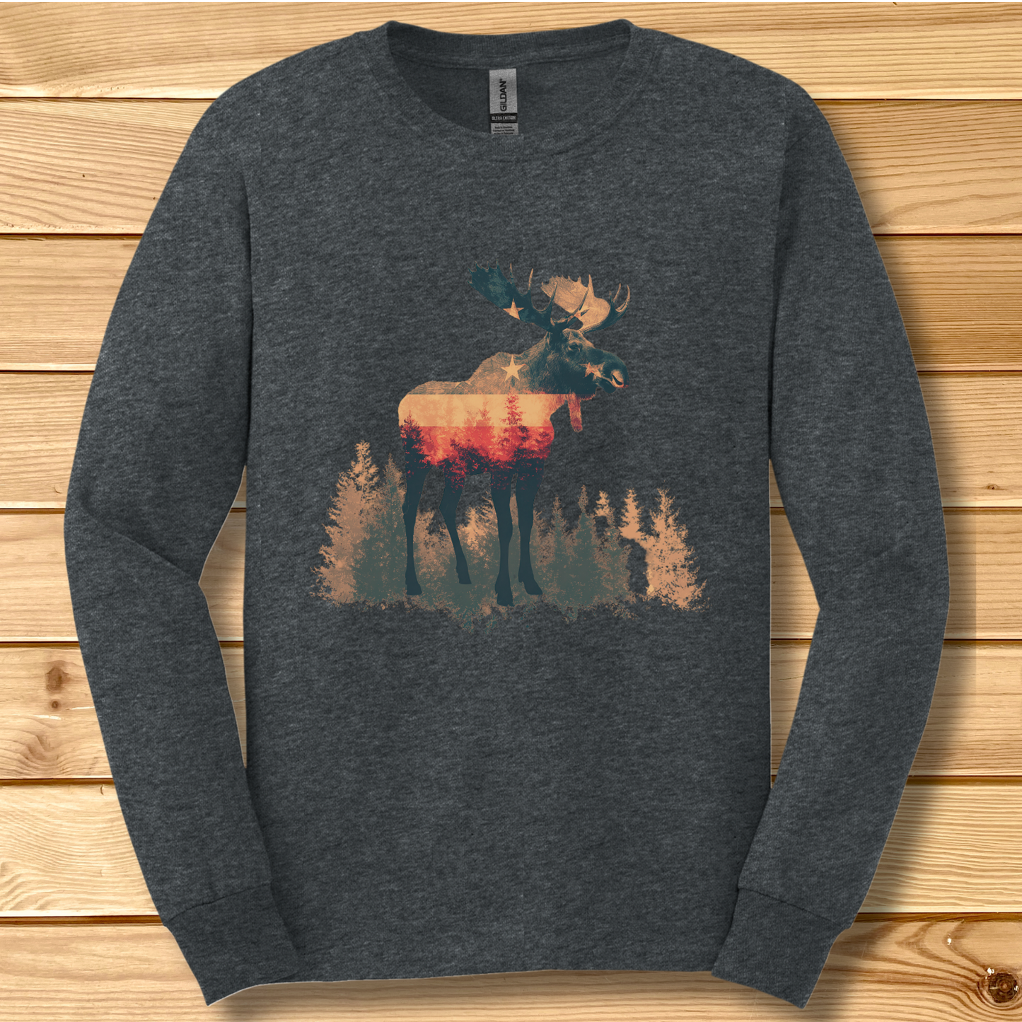 USA Moose Long Sleeve Tee | Moose Hunter Shirt