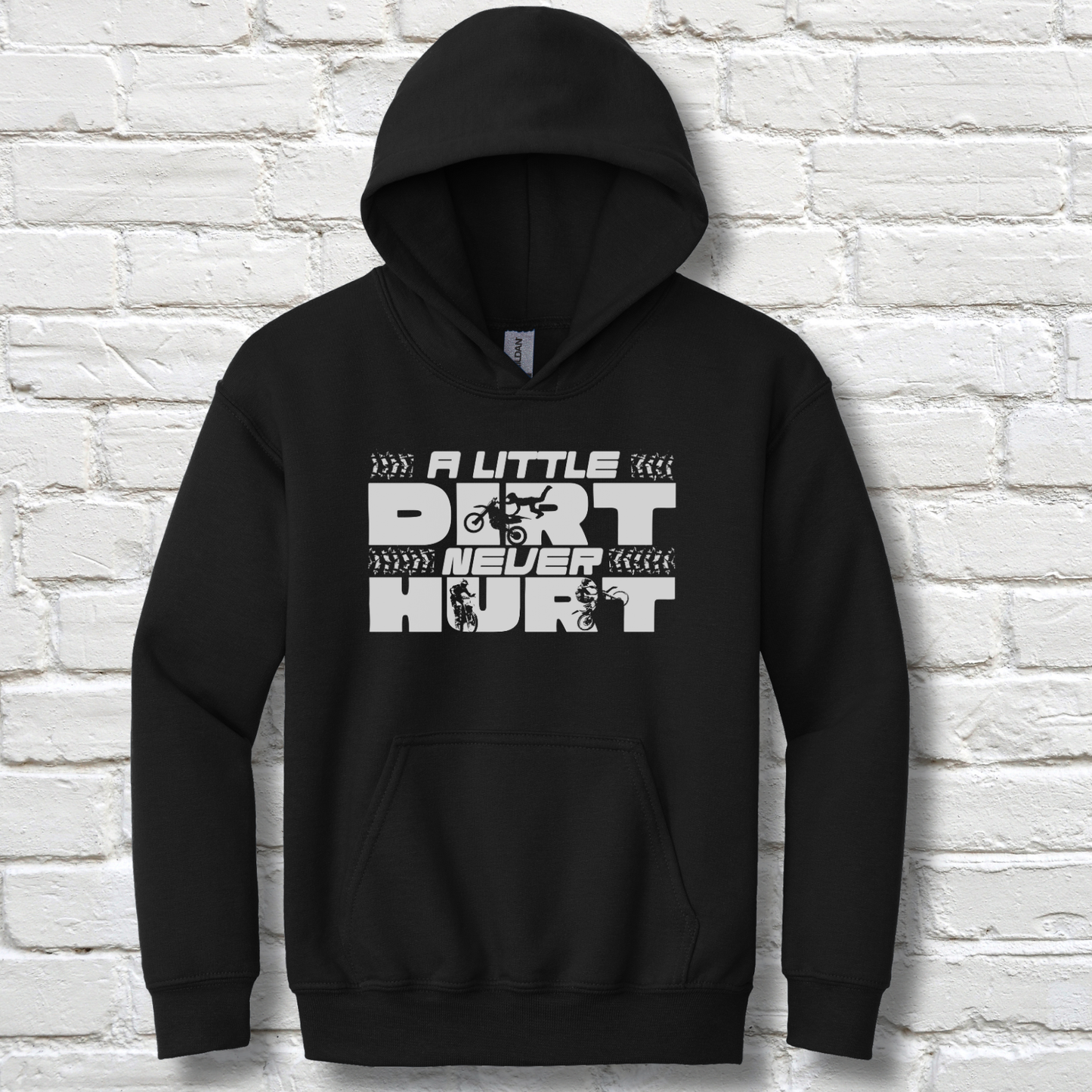 A Little Dirt Never Hurt Youth Hoodie | Dirt Bike Gifts