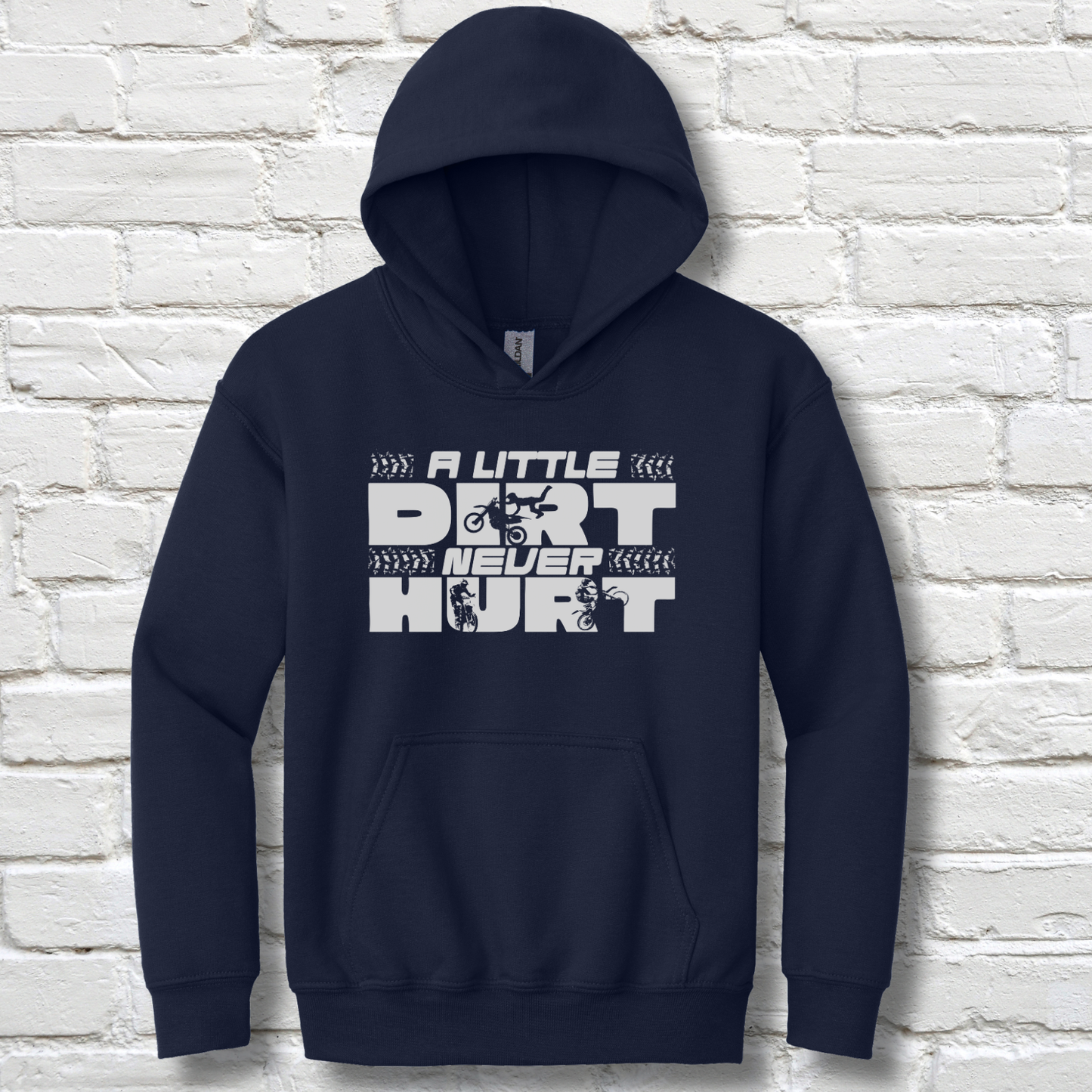 A Little Dirt Never Hurt Youth Hoodie | Dirt Bike Gifts