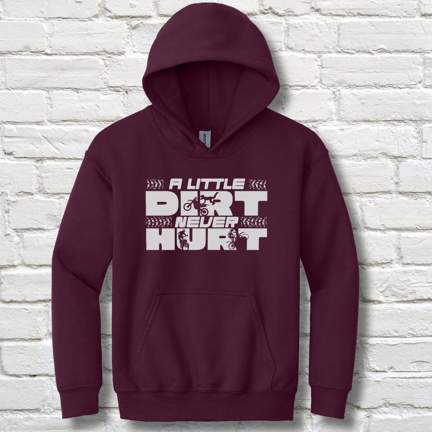A Little Dirt Never Hurt Youth Hoodie | Dirt Bike Gifts