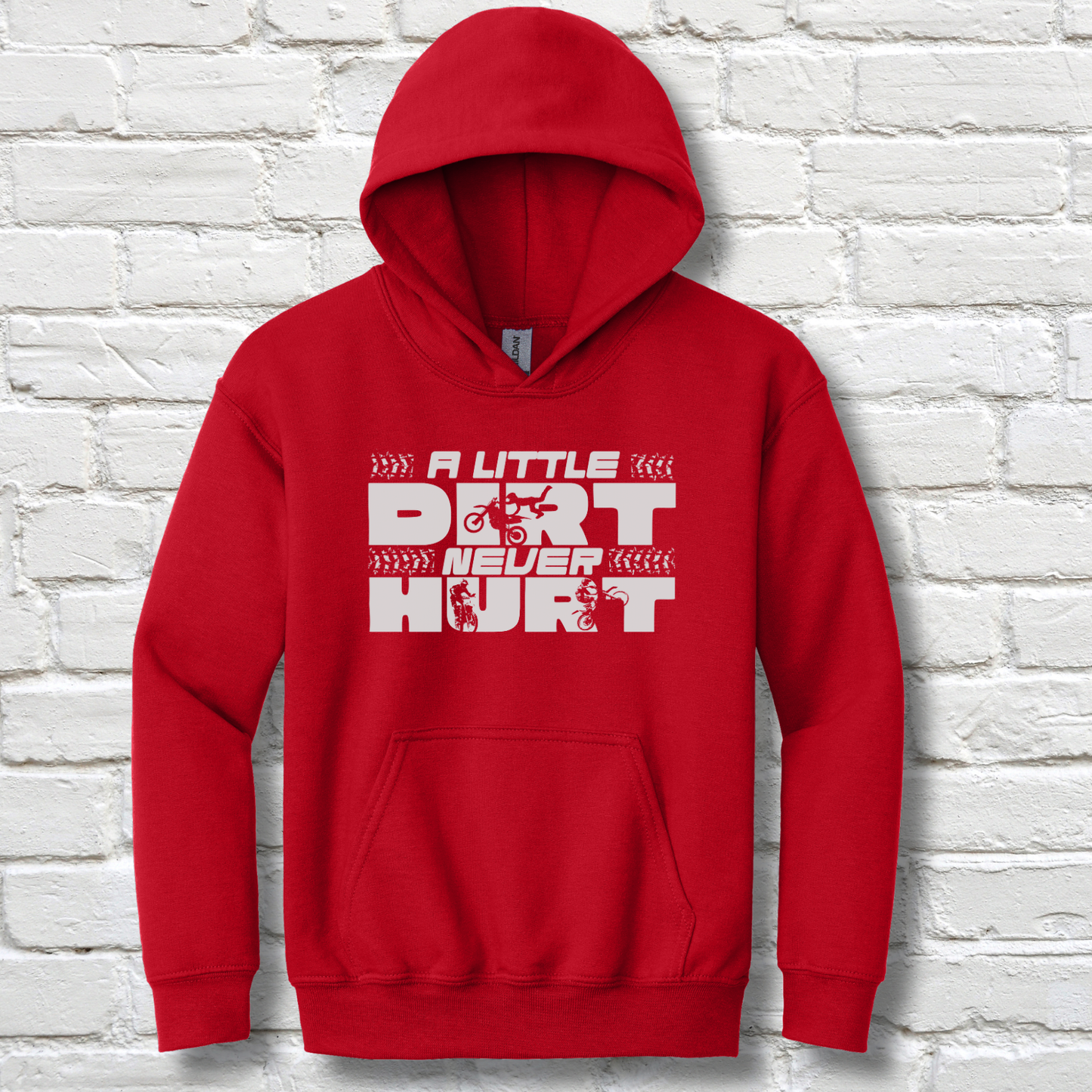 A Little Dirt Never Hurt Youth Hoodie | Dirt Bike Gifts