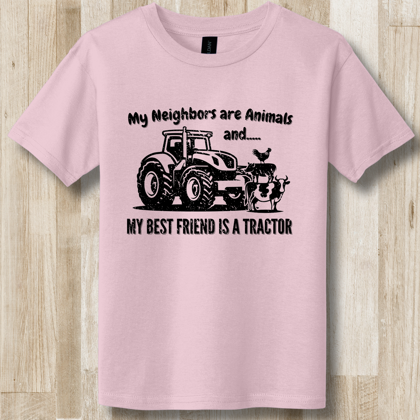 My Neighbors are Animals Youth T-Shirt | Farmer T-Shirts Funny
