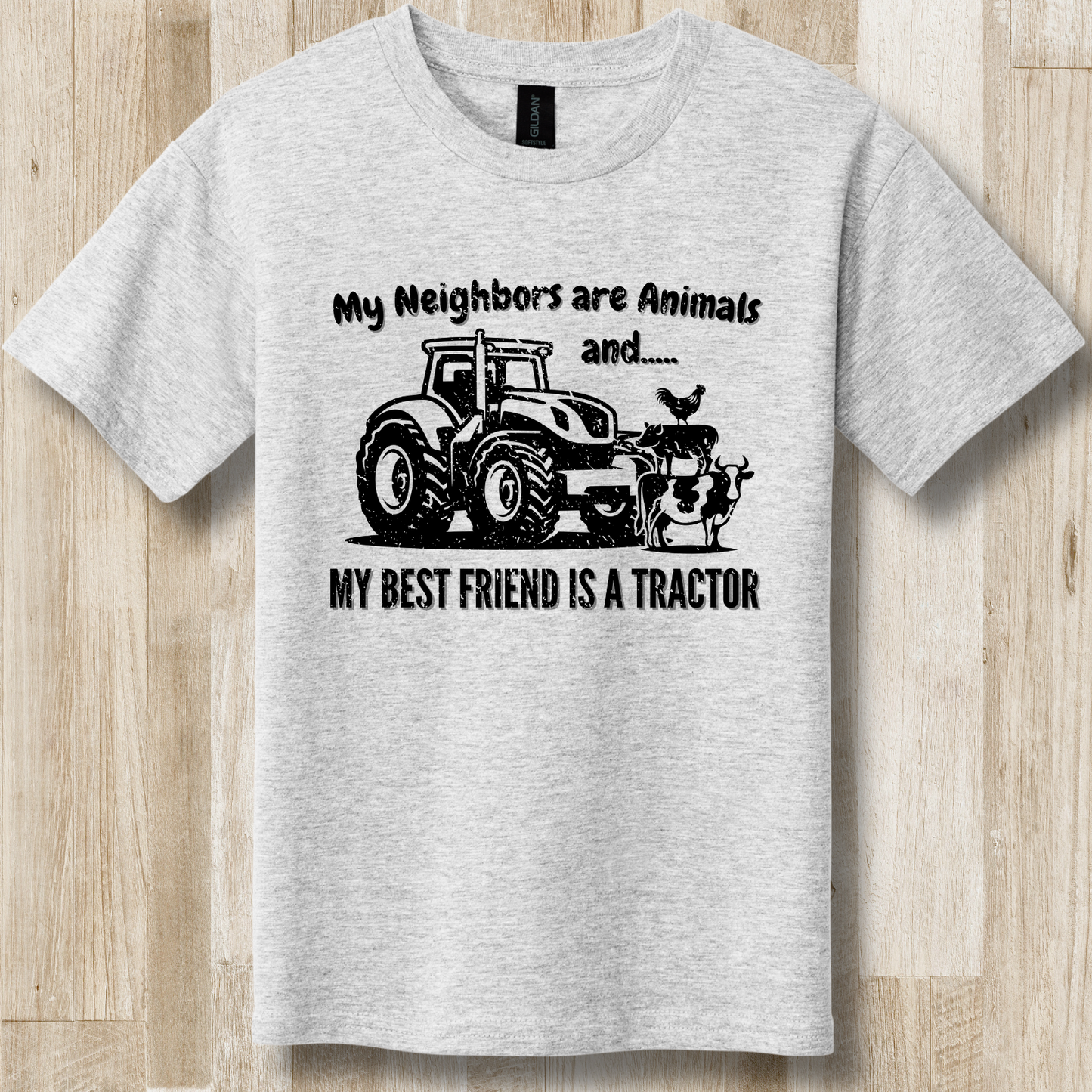 My Neighbors are Animals Youth T-Shirt | Farmer T-Shirts Funny