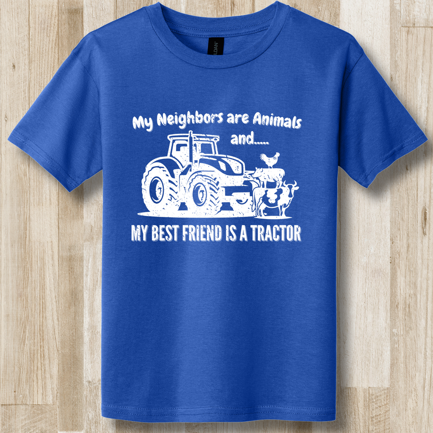 My Neighbors are Animals Youth T-Shirt | Farmer T-Shirts Funny