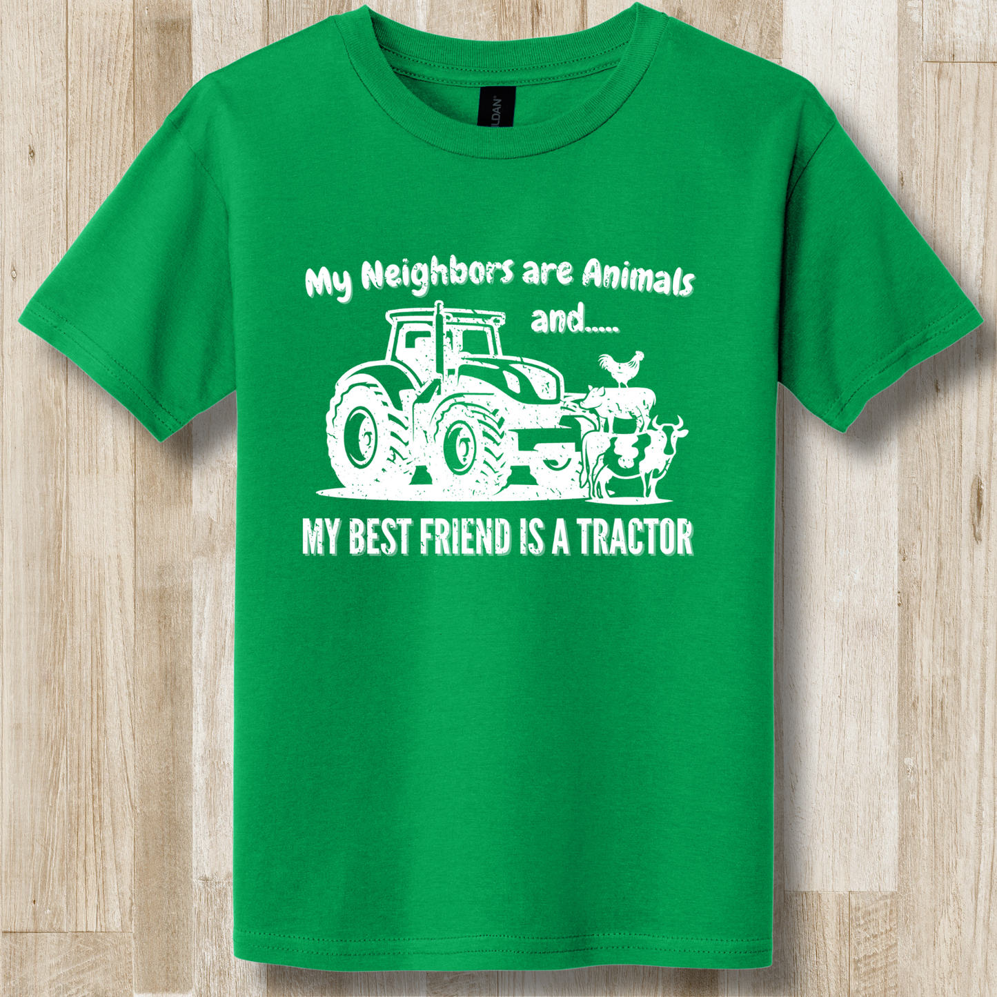 My Neighbors are Animals Youth T-Shirt | Farmer T-Shirts Funny