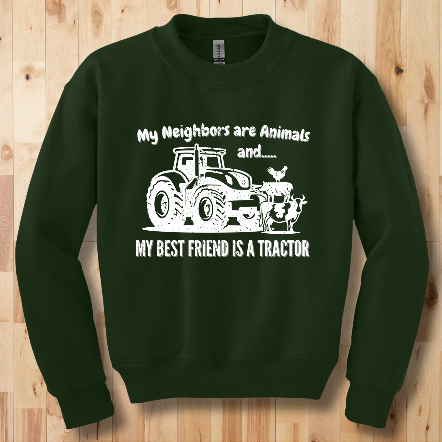 My Neighbors are Animals Youth Sweatshirt | Farmer Kid Shirt