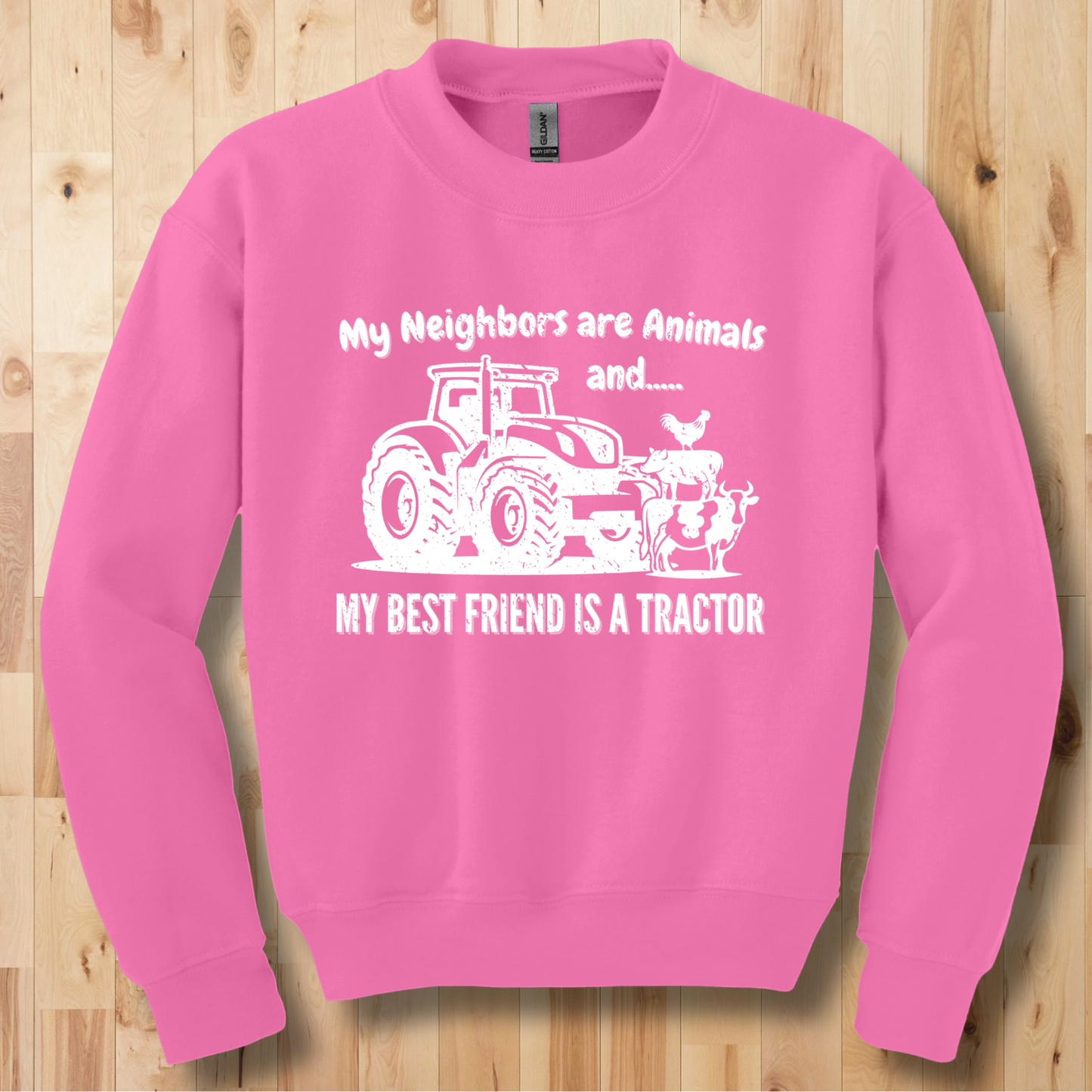 My Neighbors are Animals Youth Sweatshirt | Farmer Kid Shirt