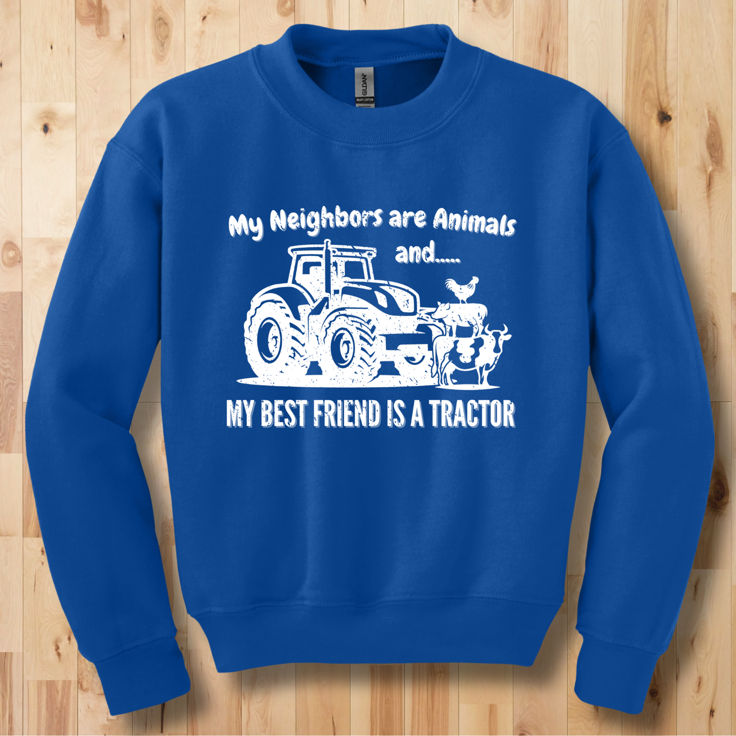 My Neighbors are Animals Youth Sweatshirt | Farmer Kid Shirt