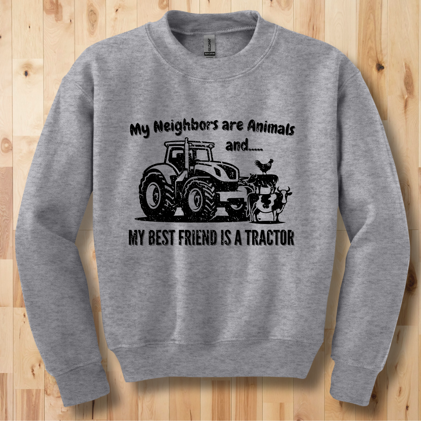 My Neighbors are Animals Youth Sweatshirt | Farmer Kid Shirt