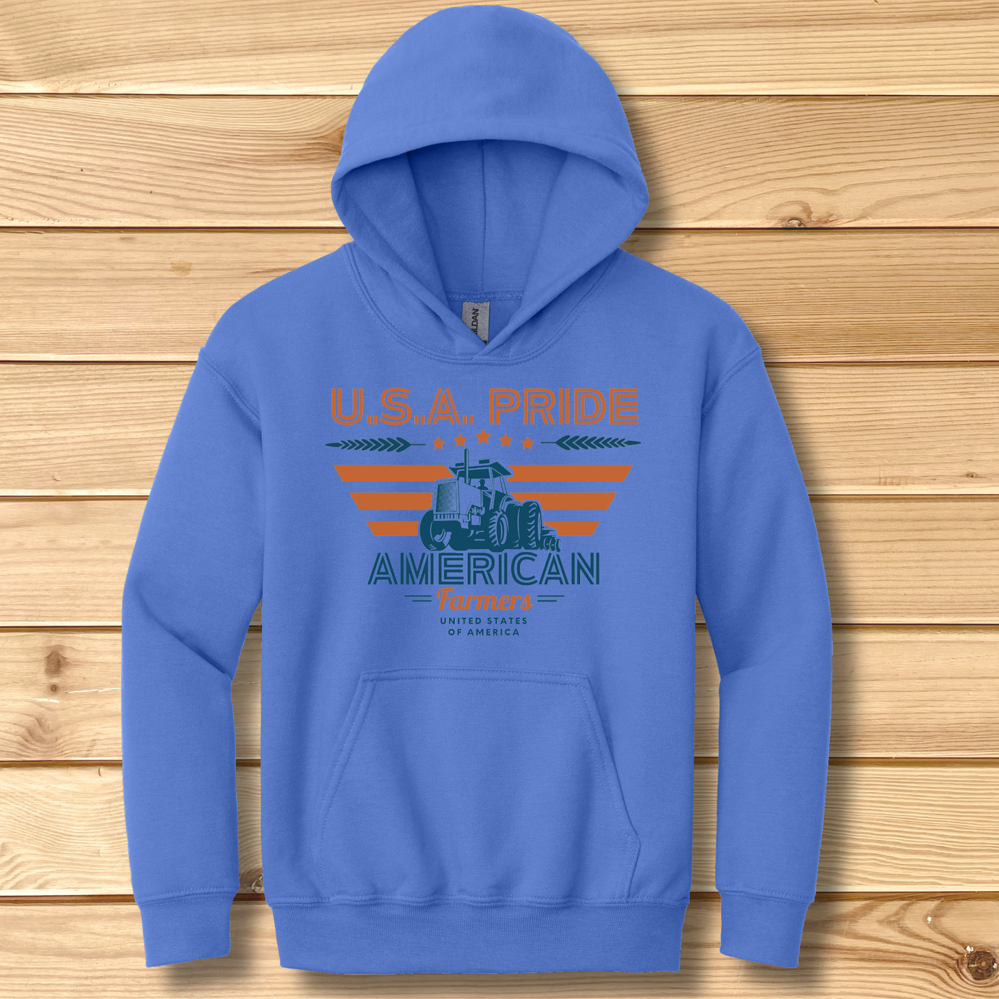 USA Pride American Farmers Youth Hoodie | Tractor Shirt