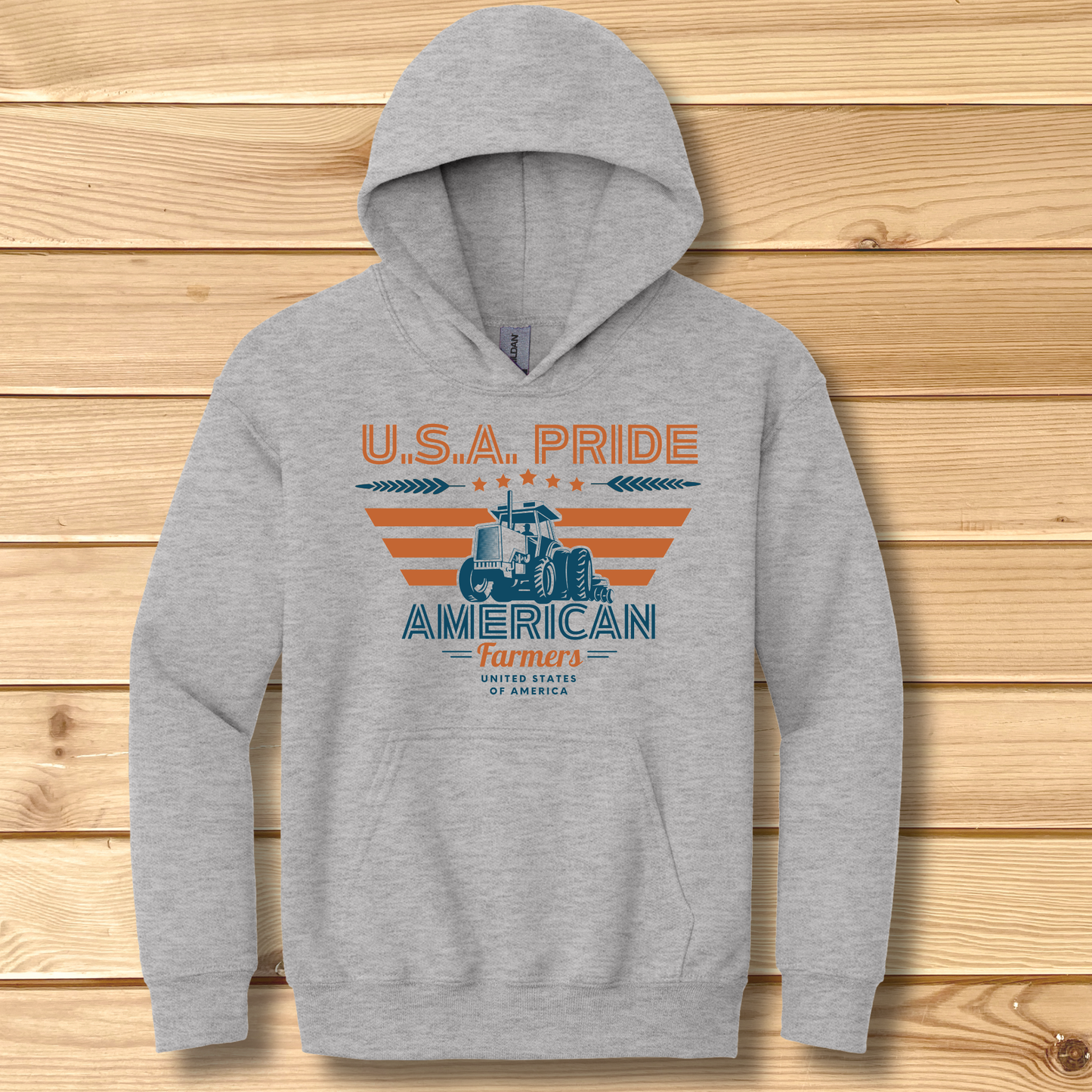 USA Pride American Farmers Youth Hoodie | Tractor Shirt